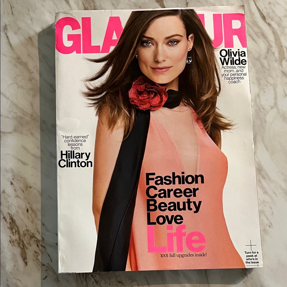 2014 Glamour Magazine with Olivia Wilde Hillary Clinton